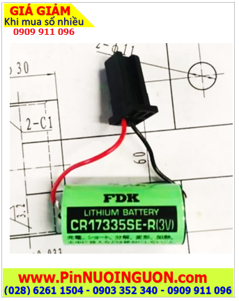 FDK CR17335SE-R; Pin nuôi nguồn FDK CR17335SE-R lithium 3v 1800mAh chính hãng (ZẮC CẮM ĐẶC BIỆT) _Xuất xứ NHẬT 